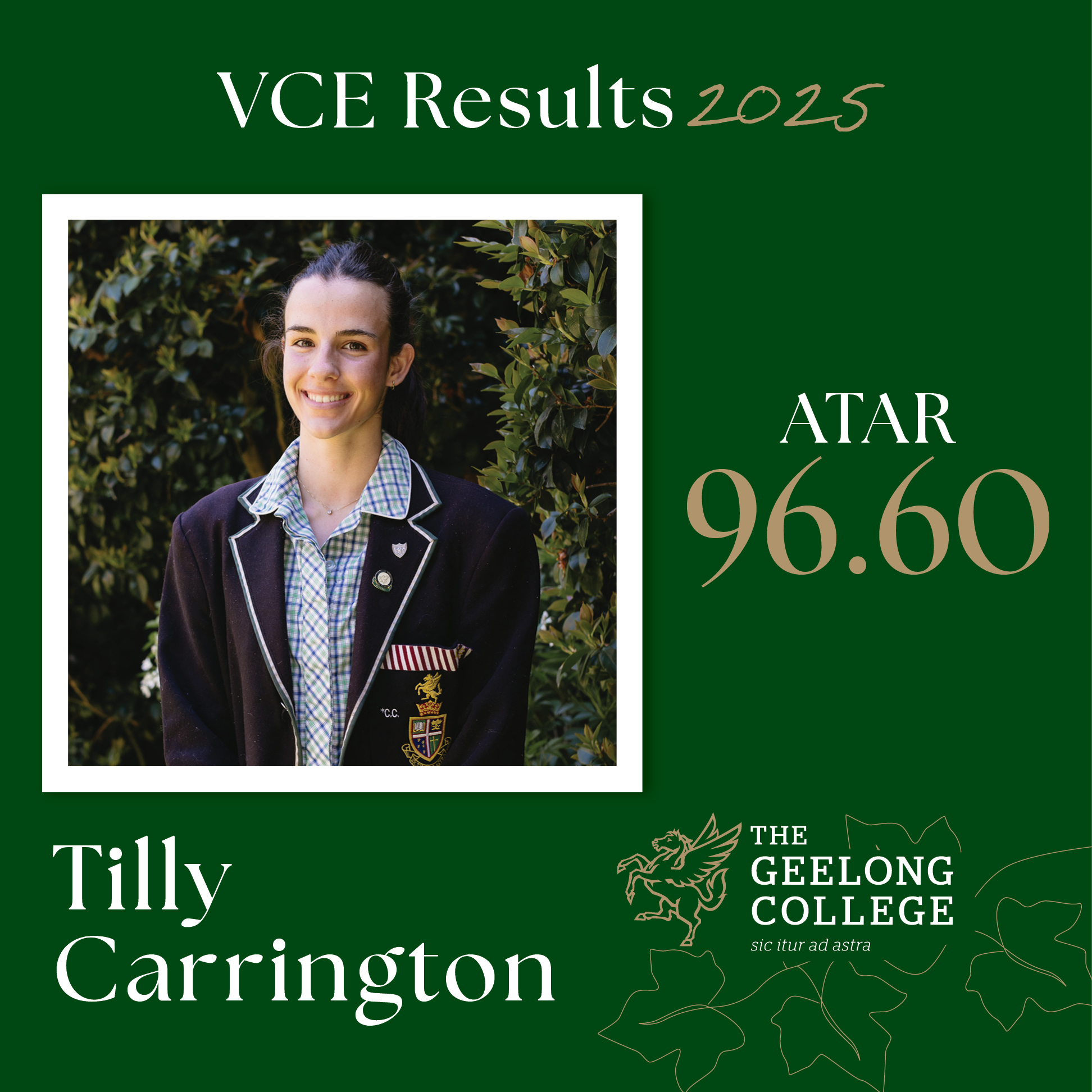 VCE Results social media tile_Tilly_Carrington VCE Results social media tile_Tilly_Carrington