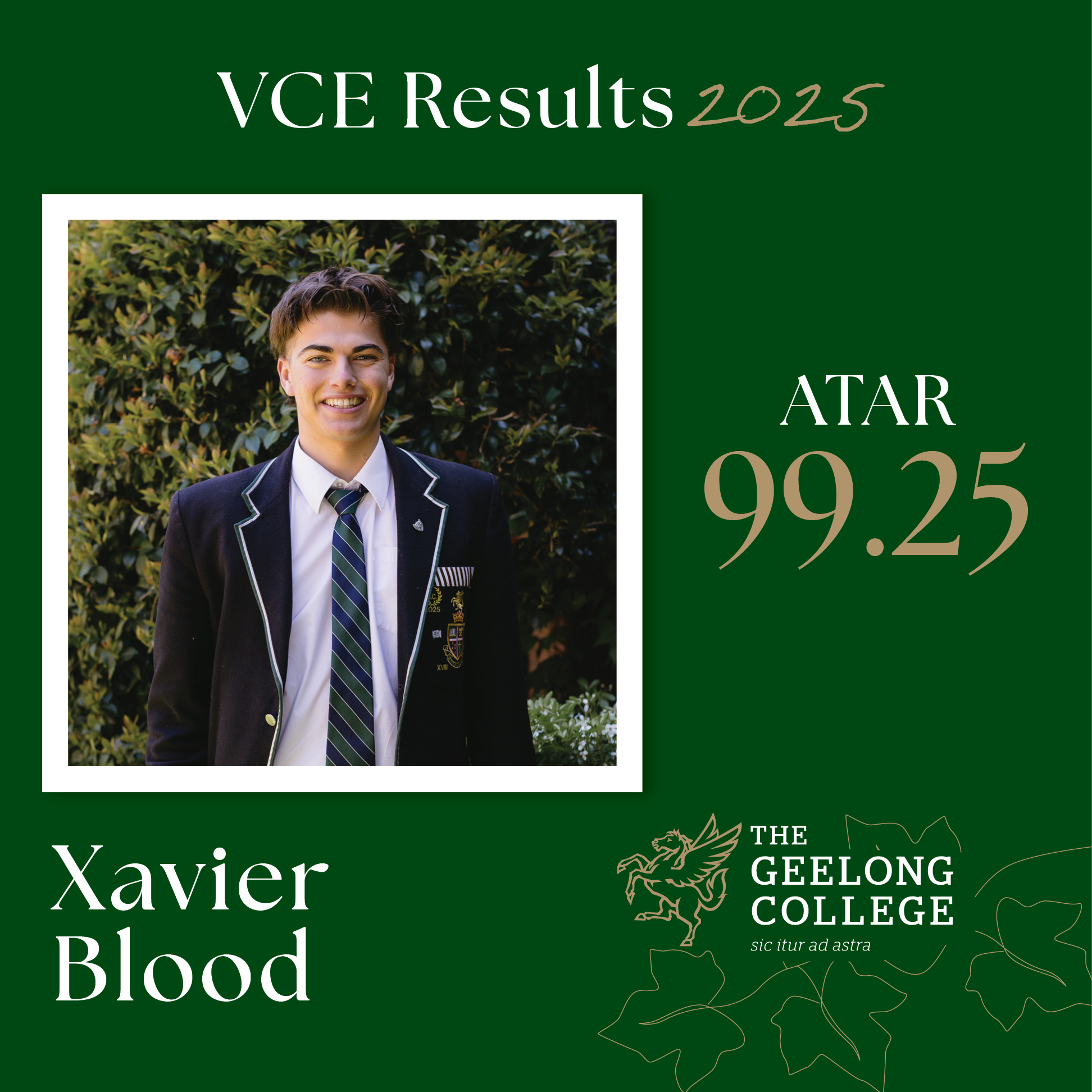 VCE Results social media tile_Xavier_Blood VCE Results social media tile_Xavier_Blood